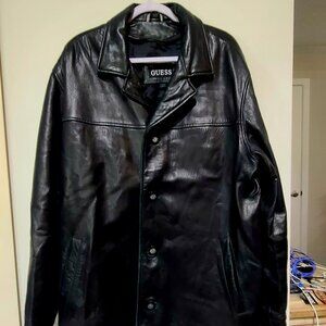 Guess Men's Leather Carcoat (pre-owned)